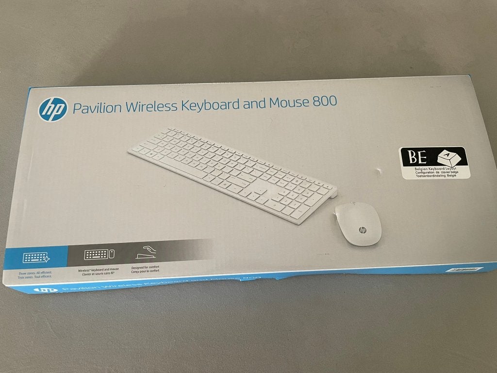 HP Pavilion Wireless Keyboard & Mouse 800 - Wit - QWERTY, Plug-and-play, Nieuw, Ophalen of Verzenden, Draadloos
