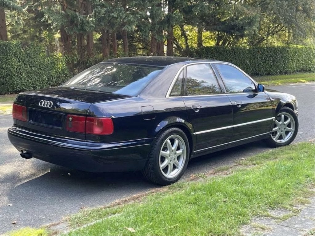 Audi A8 Oldtimer, garantie, historiek, expertise, V8 Quattro, Auto's, Automaat, 4 deurs, 4200 cc, Blauw