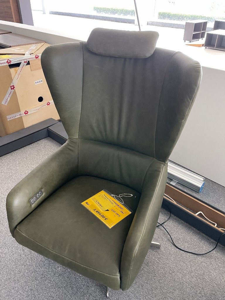 Fauteuil relax électrique en cuir 2 moteurs 0,79 m, Enlèvement