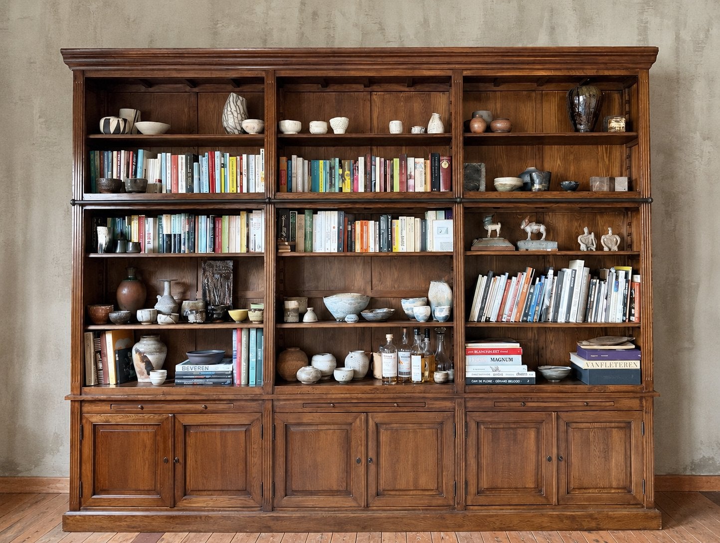 Originele Flamant Balmore boekenkast – donker eiken, Ophalen, Eikenhout