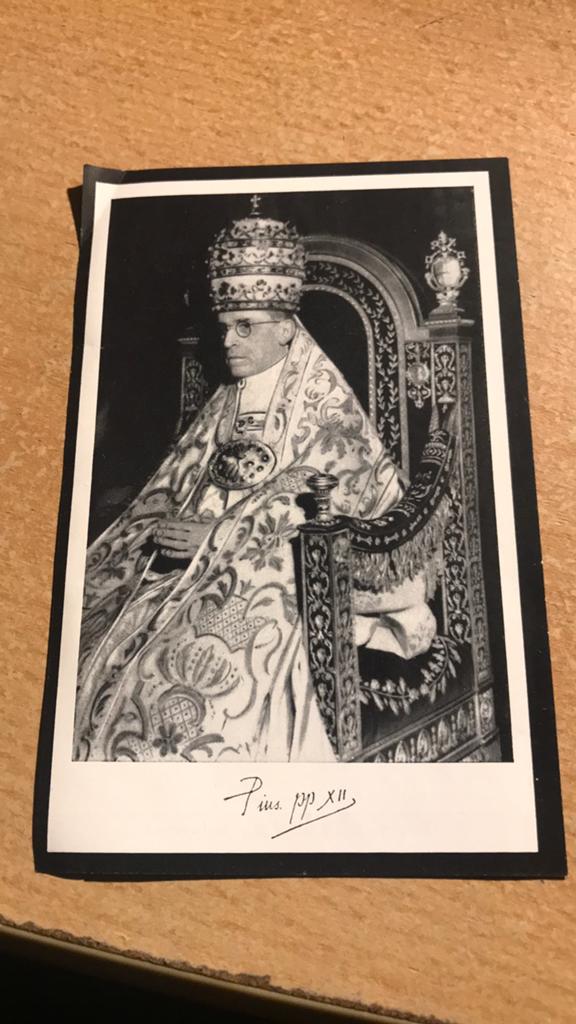 Bidprentje Pius XII, Ophalen of Verzenden, Bidprentje