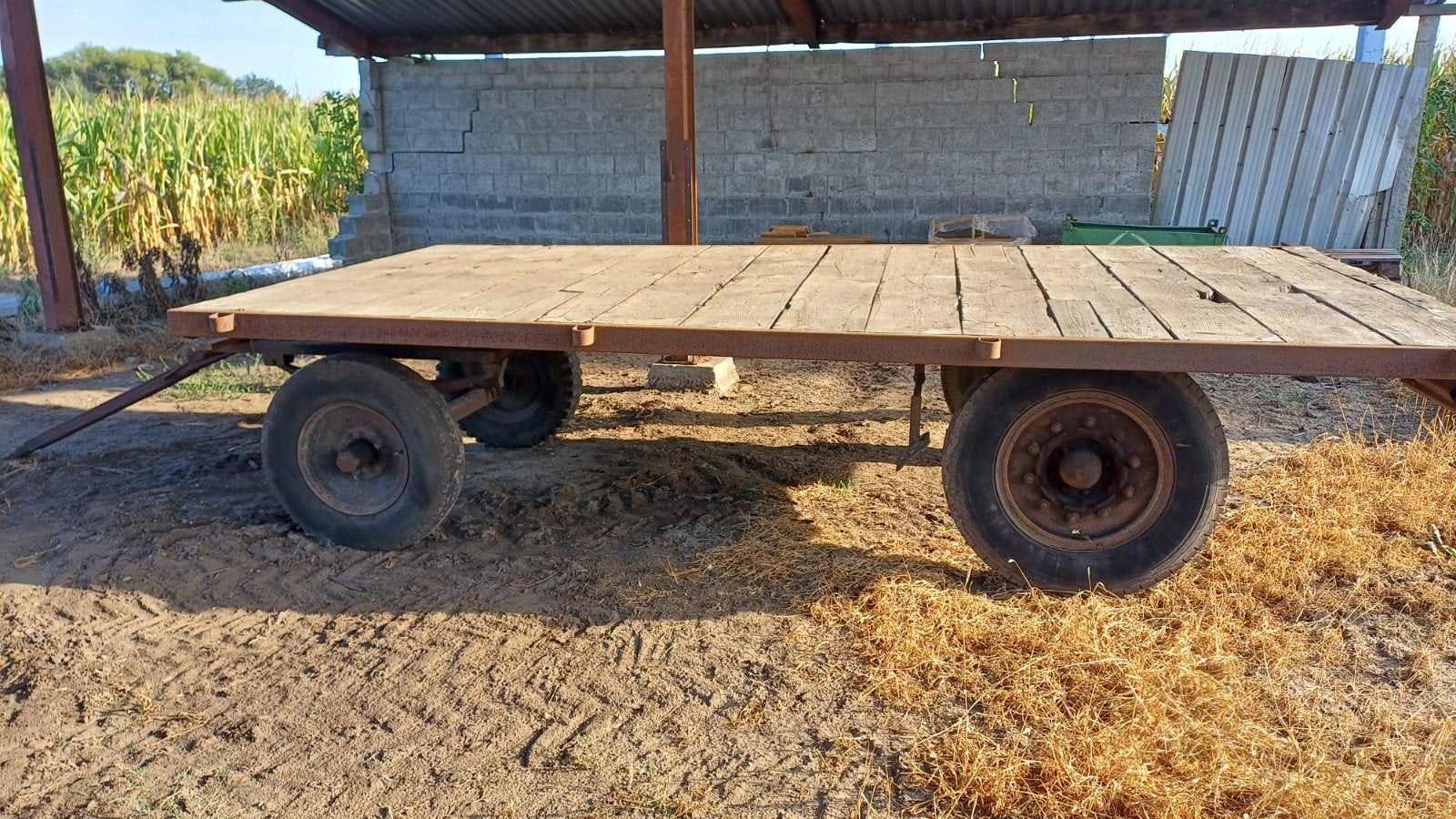 platte hooiwagen, Doe-het-zelf en Bouw, Transportwagens, Ophalen of Verzenden, Gebruikt, Overige typen