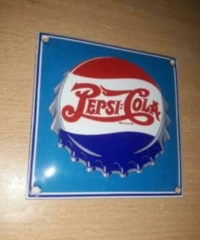plaque emaille pepsi cola, Enlèvement ou Envoi