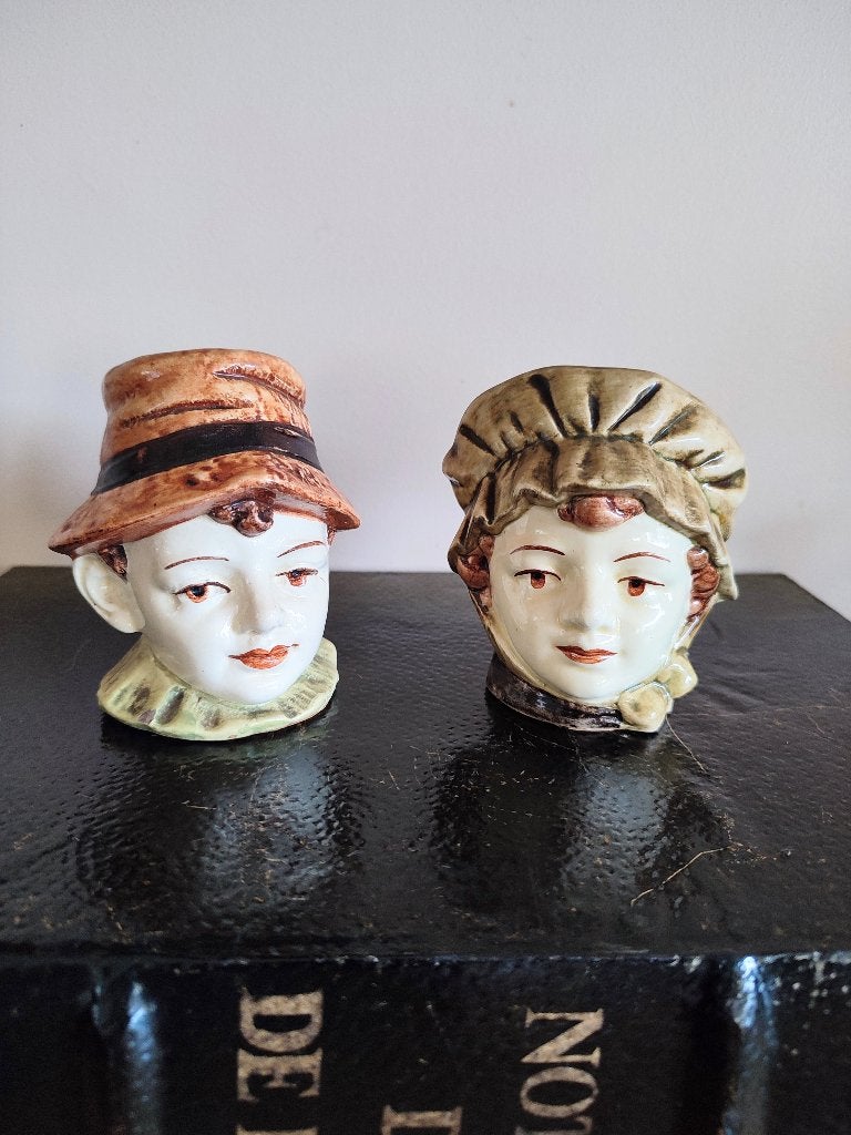 Set zeldzame majolica spaarpotjes jaren '20. Subliem!, Verzamelen, Ophalen of Verzenden, Gebruikt, Steen, Aardewerk of Keramiek