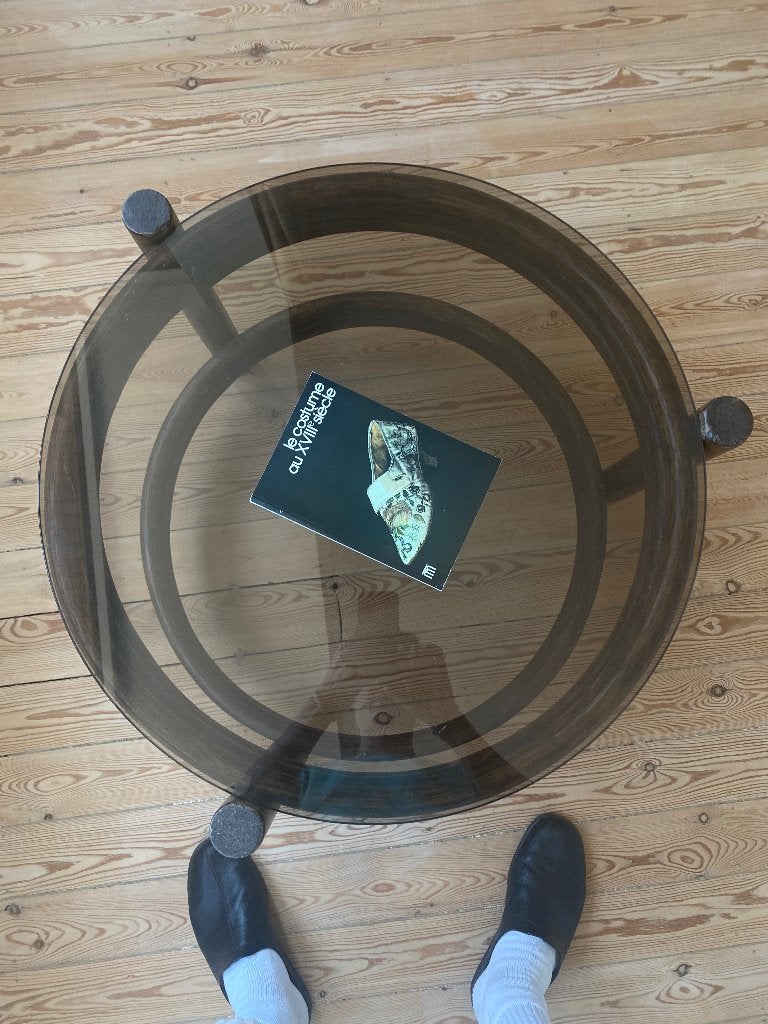 design salontafeltje, Huis en Inrichting, Tafels | Salontafels, Ophalen, Gebruikt, 50 tot 100 cm, Rond