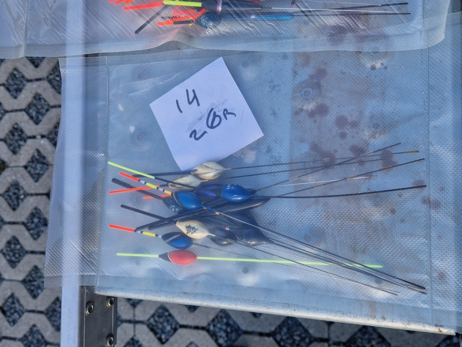 vis dobbers met gewicht van 0,10 gr tot 2 gr, Ophalen, Gebruikt