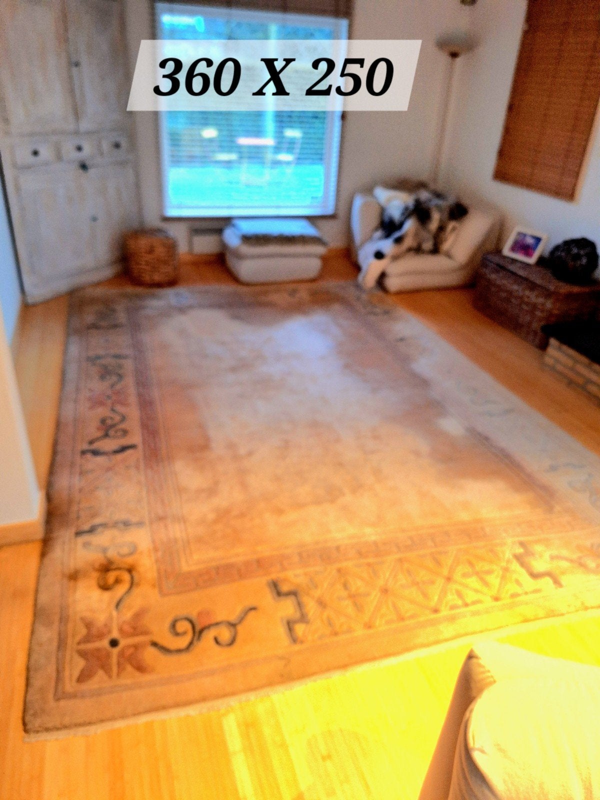Tapis épais pure laine népalais, 360 sur 250 cm, 5 à 10 m², Enlèvement, Utilisé, Tapis