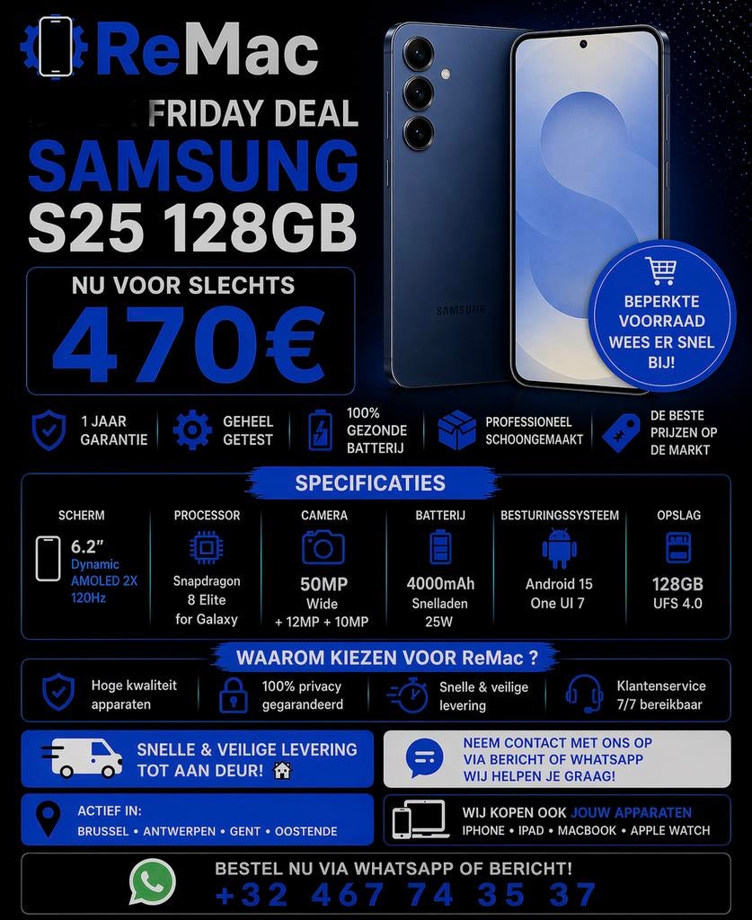Samsung S25, Telecommunicatie, Mobiele telefoons | Overige merken, Ophalen of Verzenden, Zo goed als nieuw