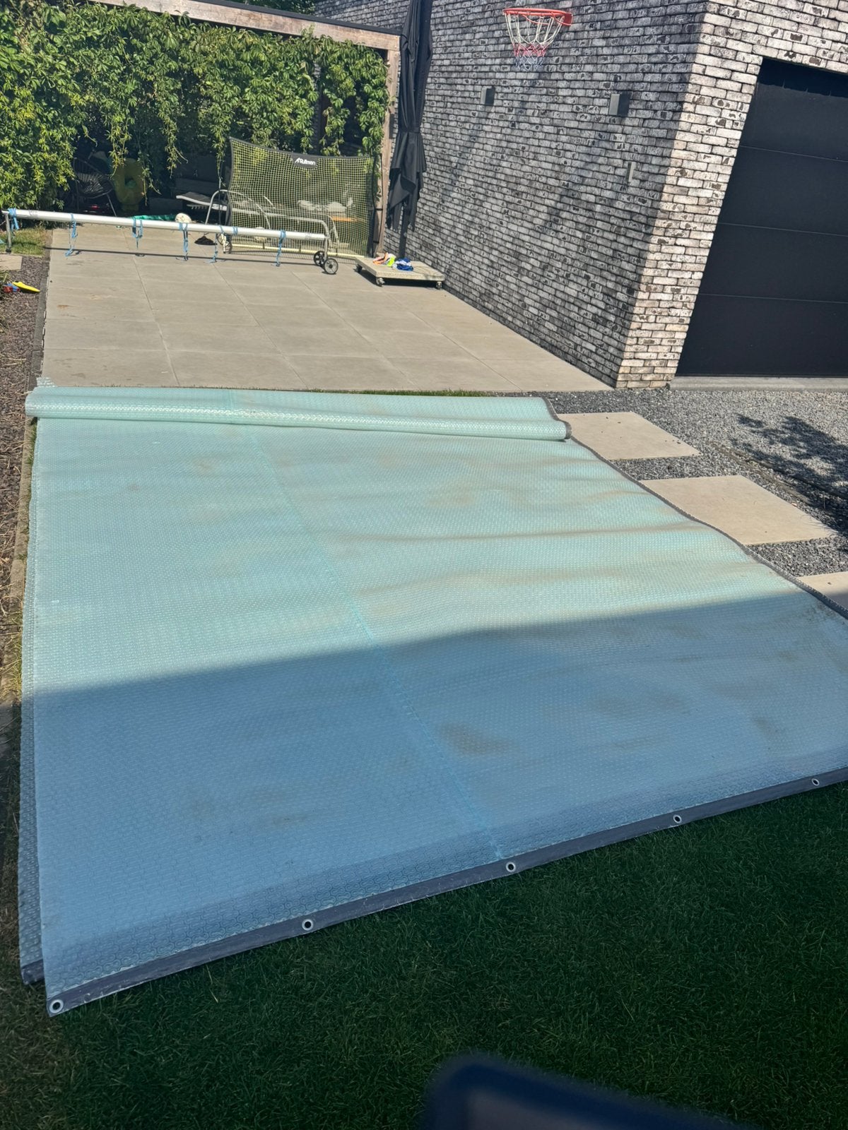 Gebruikt zwembadzeil 8x3 meter, Tuin en Terras, Ophalen, Gebruikt, Afdekzeil