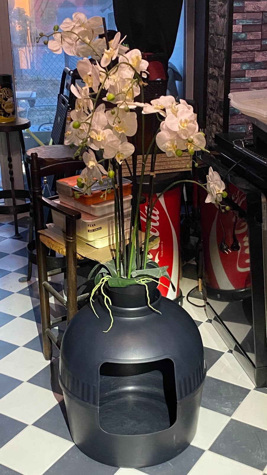 Bac a chat XXL avec porte plante, Animaux & Accessoires, Enlèvement, Utilisé
