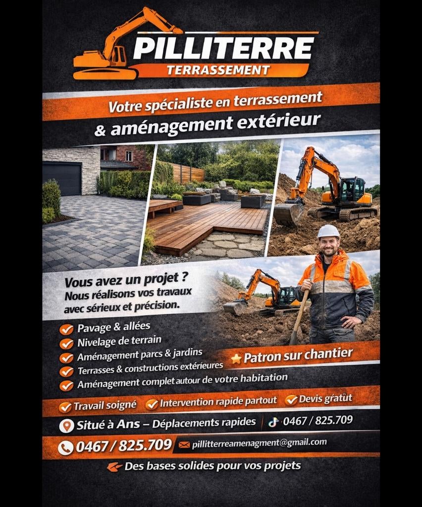 Terrassement/Aménagement/Pavage/construction !!, Tickets en Kaartjes, Recreatie | Pretparken en Attractieparken