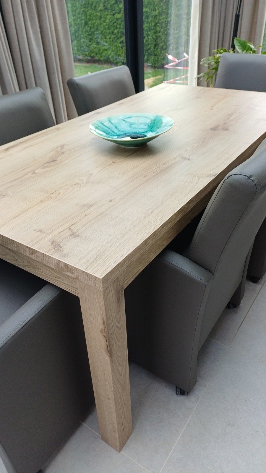 eettafel met zes stoelen, Ophalen, Zo goed als nieuw, Rechthoekig