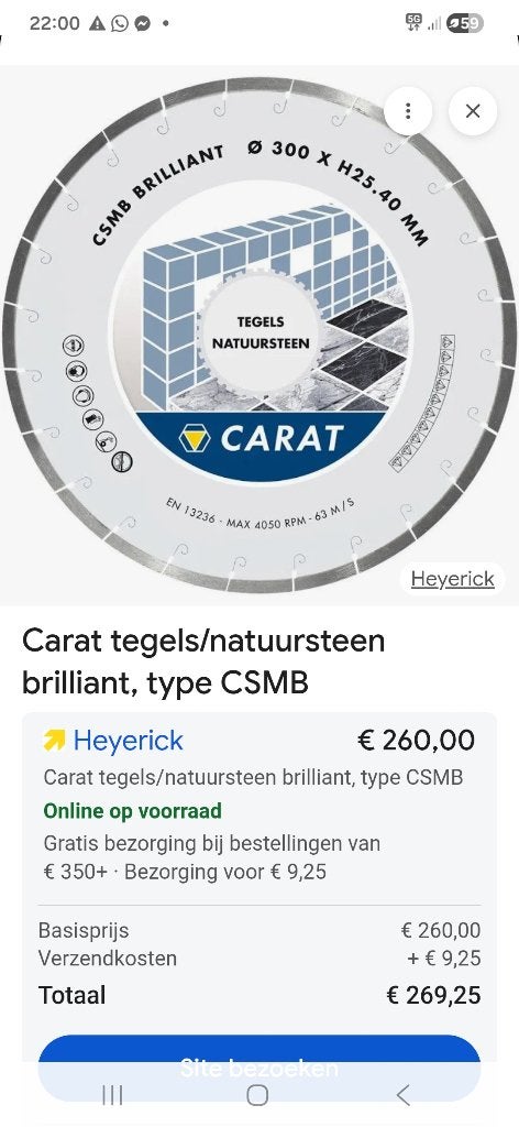 Carat CSMB Brilliant 300x25,4 carreaux/pierre naturelle, Bricolage & Construction, Enlèvement, Comme neuf, Autres matériaux, Autres types