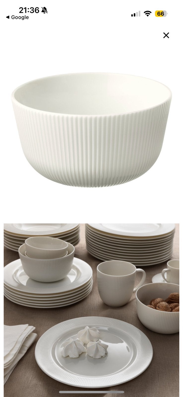 ️ Service de vaisselle IKEA OFANTLIGT 36 pièces, Maison & Meubles, Enlèvement, Comme neuf, IKEA