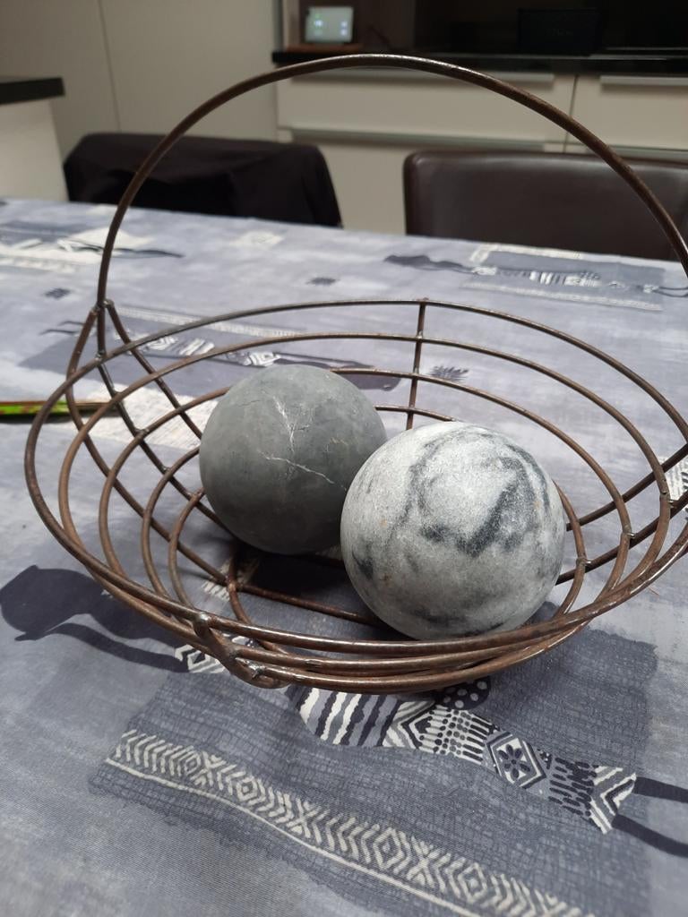 Metalen mandje, Ophalen