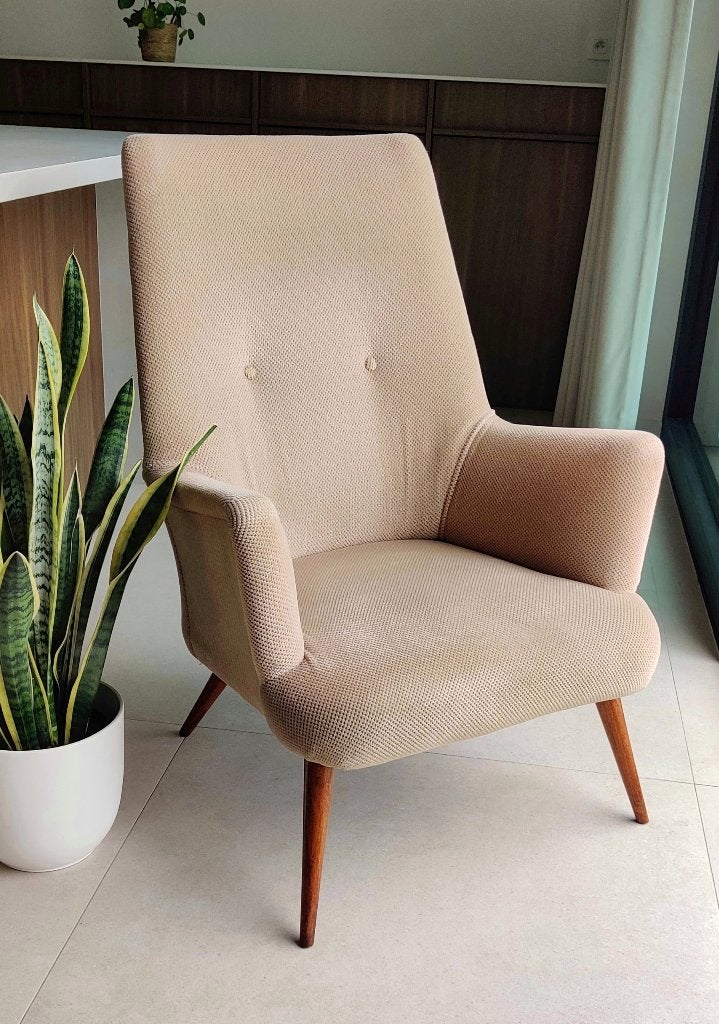 Prachtige authentieke midcentury leeszetel(s), Enlèvement, Comme neuf, Bois, Midcentury
