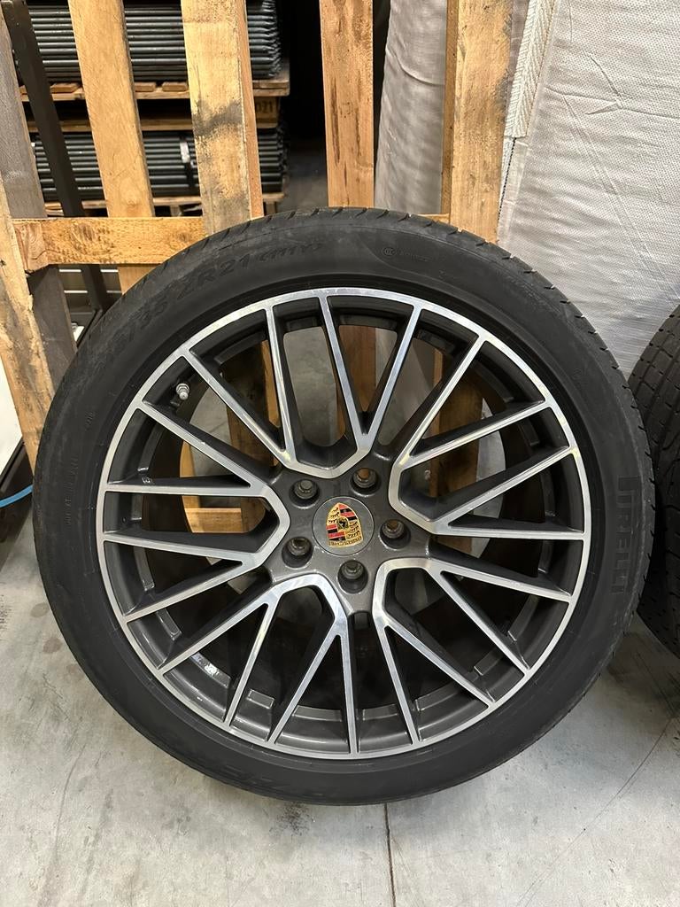 Porsche Spyder velgen - 21 inch - Cayenne, Auto-onderdelen, Ophalen, Gebruikt, 285 mm, Banden en Velgen