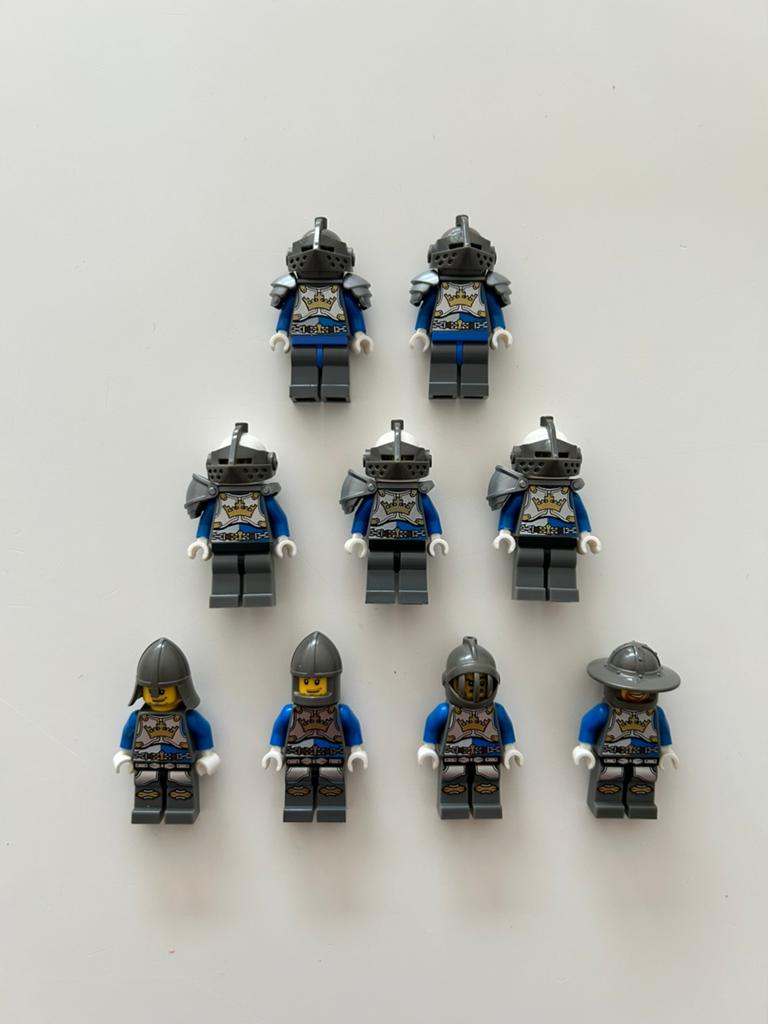 Lot de 9 figurines Lego Lion Knight, Envoi, Comme neuf, Minifigurine, Lego