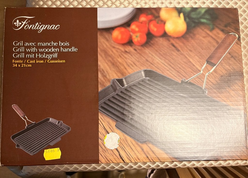 Fontignac Gietijzeren Grillpan, Ophalen, Gietijzer, Overige typen, Nieuw