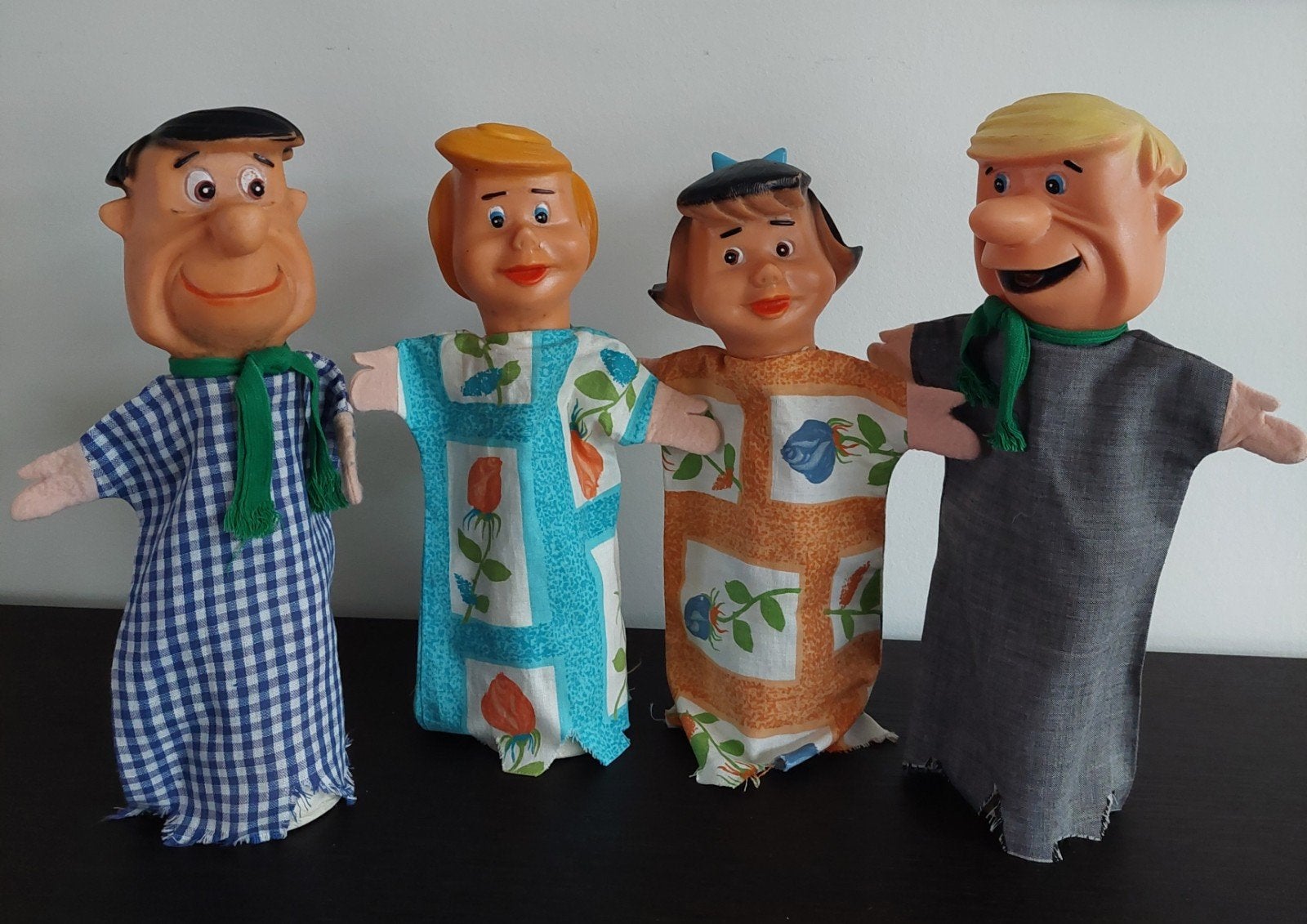 Handpoppen Flintstones rubber Hanna-Barbera poppenkast 1966, Verzamelen, Ophalen