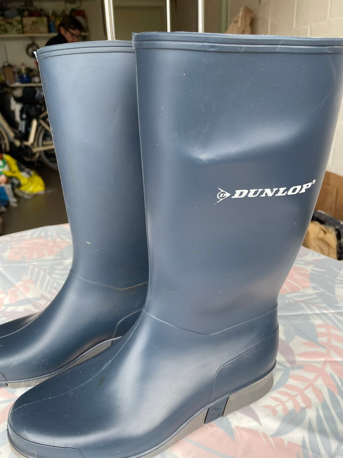 Dunlop laarzen mt 38 blauw, Jardin & Terrasse, Vêtements de travail, Enlèvement, Comme neuf, Bottes