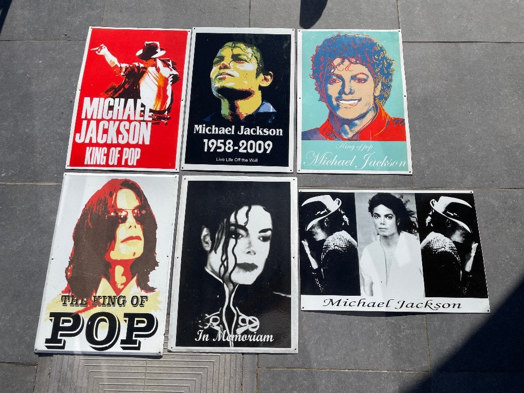 Lot borden van michael jackson, Verzamelen, Ophalen of Verzenden