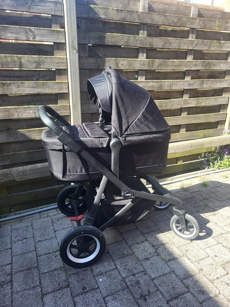 Thule (dubbele) kinderwagen compleet pakket – wieg, 2 zitje, Enlèvement, Poussette, Maxi-Cosi