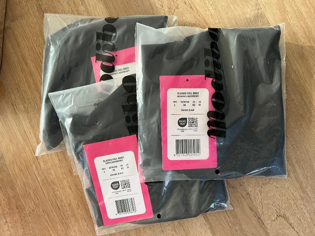 Menstruatie ondergoed - 3 stuks - MODIBODI, Modibodi, Ophalen of Verzenden, Zwart, Slip