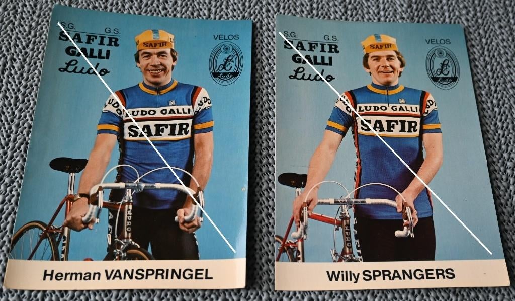 Safir Ludo Galli / Vanspringel - Sprangers / 2 oude foto's, Verzenden, Gebruikt, Poster, Plaatje of Sticker
