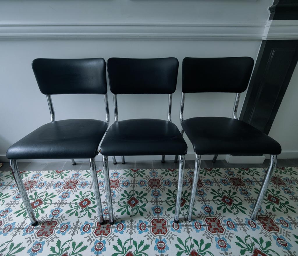 Tubax stoelen, Ophalen, Gebruikt, Drie, Jaren 70 Tubax