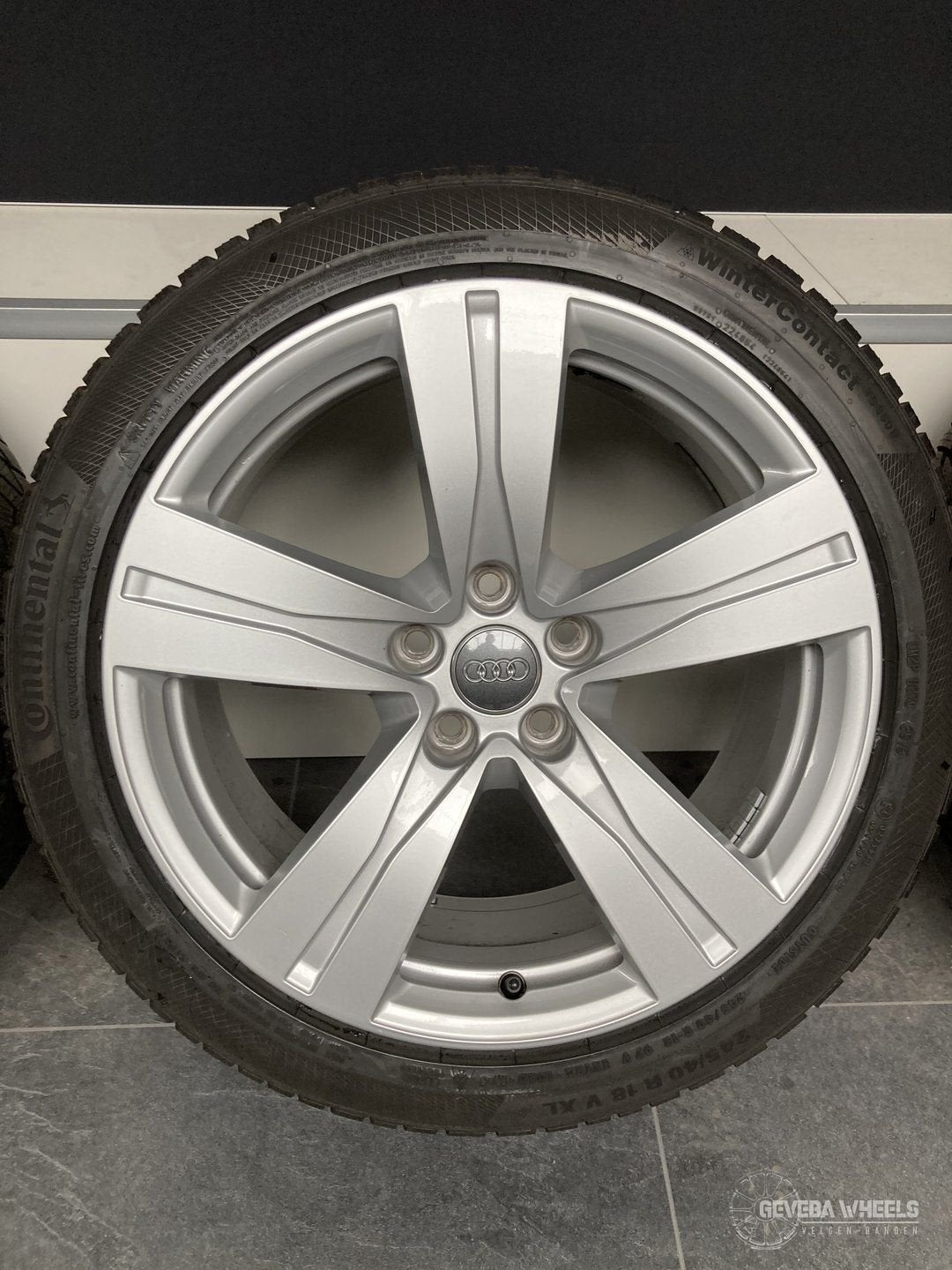 18” originele Audi A5 / S5 velgen + winterbanden 5x112, Auto-onderdelen, 18 inch, -, -, Banden en Velgen