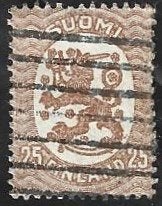 1 Postzegel Finland 1919 Staatswapen, Enlèvement ou Envoi, Finlande, Affranchi