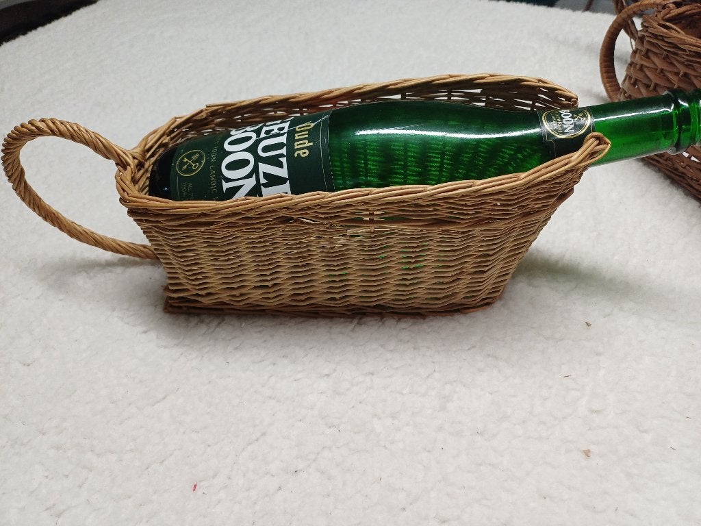 Rieten schenkmandje gueuze lambic kriek bier wijn, Verzamelen, Verzenden