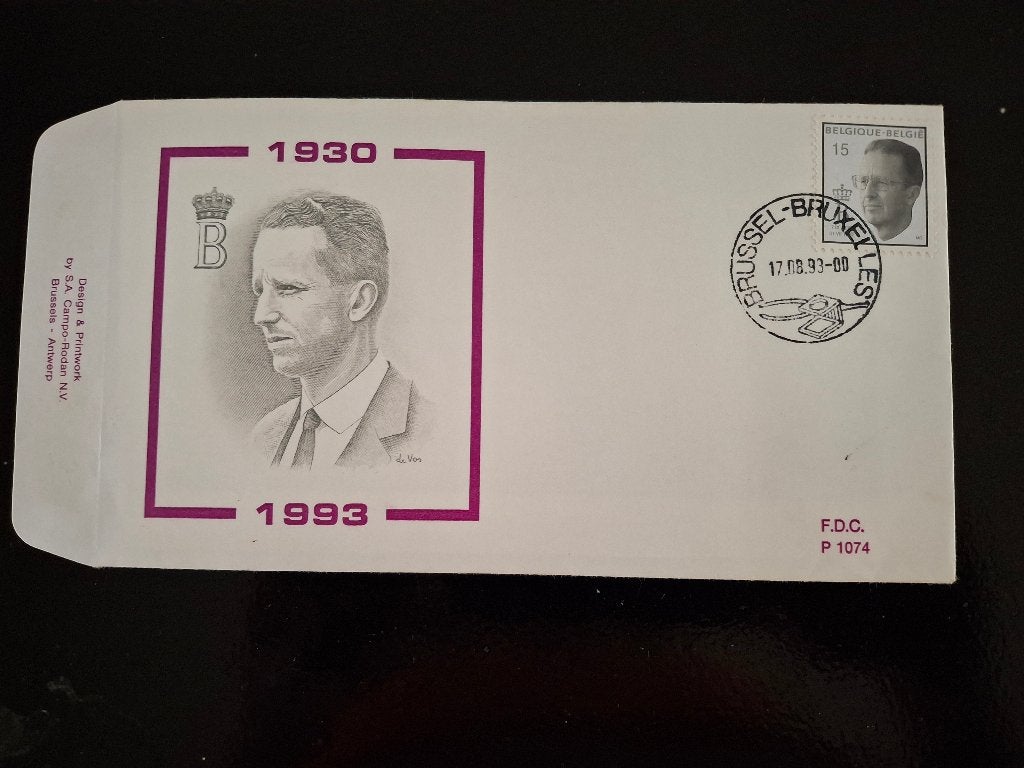 Koning Boudewijn   1930 - 1993, Verzenden, Gebruikt, Overige typen