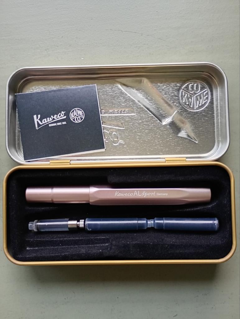 Kaweco AL Rose Gold vulpen <EF> + converter + 2 vullingen, Diversen, Schrijfwaren, Zo goed als nieuw, Ophalen of Verzenden