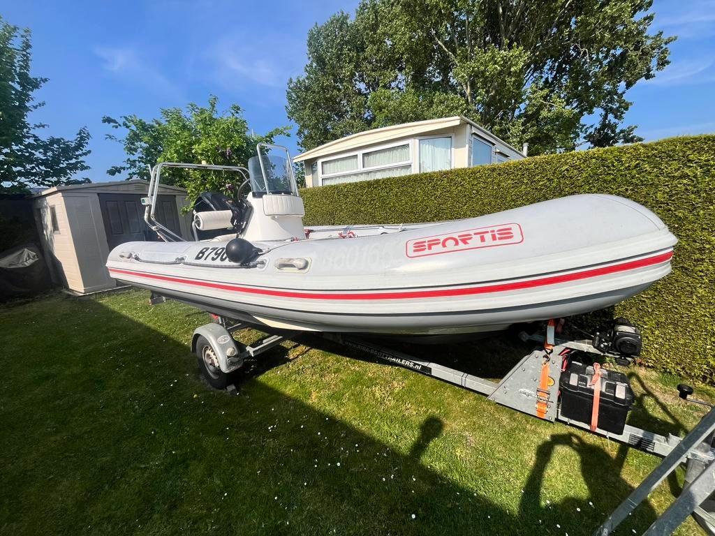 Bateau semi-rigide 4,85m. Moteur mercury 115 cv 4 temps, Watersport en Boten, Motorboten en Motorjachten, Ophalen, Overige materialen