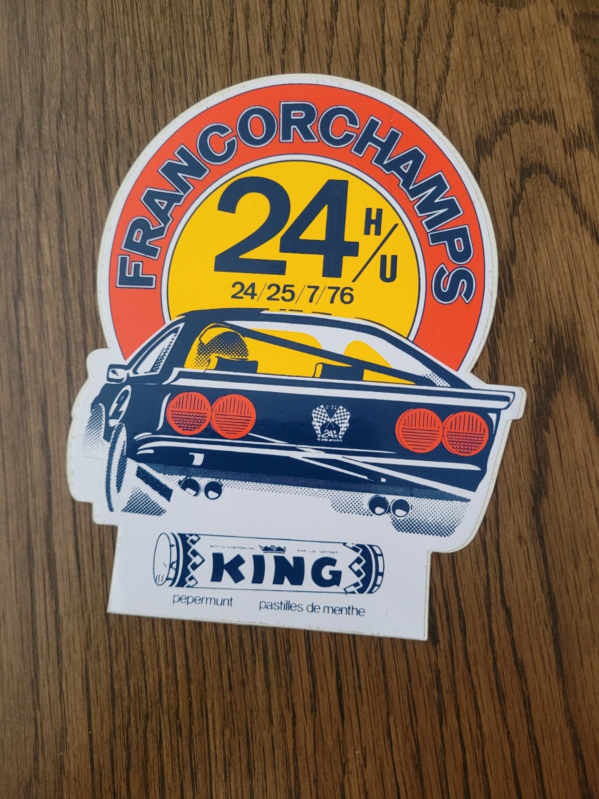 Ancien autocollant Francorchamps 1976 King 24h
récupérer ou, Enlèvement ou Envoi