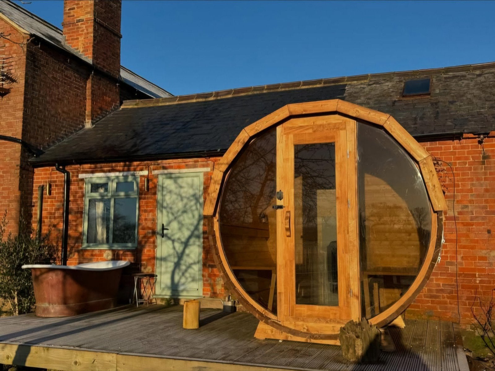 Livraison et installation gratuites du sauna 2M Barrel - 10 , Sports & Fitness, Sauna, Enlèvement ou Envoi