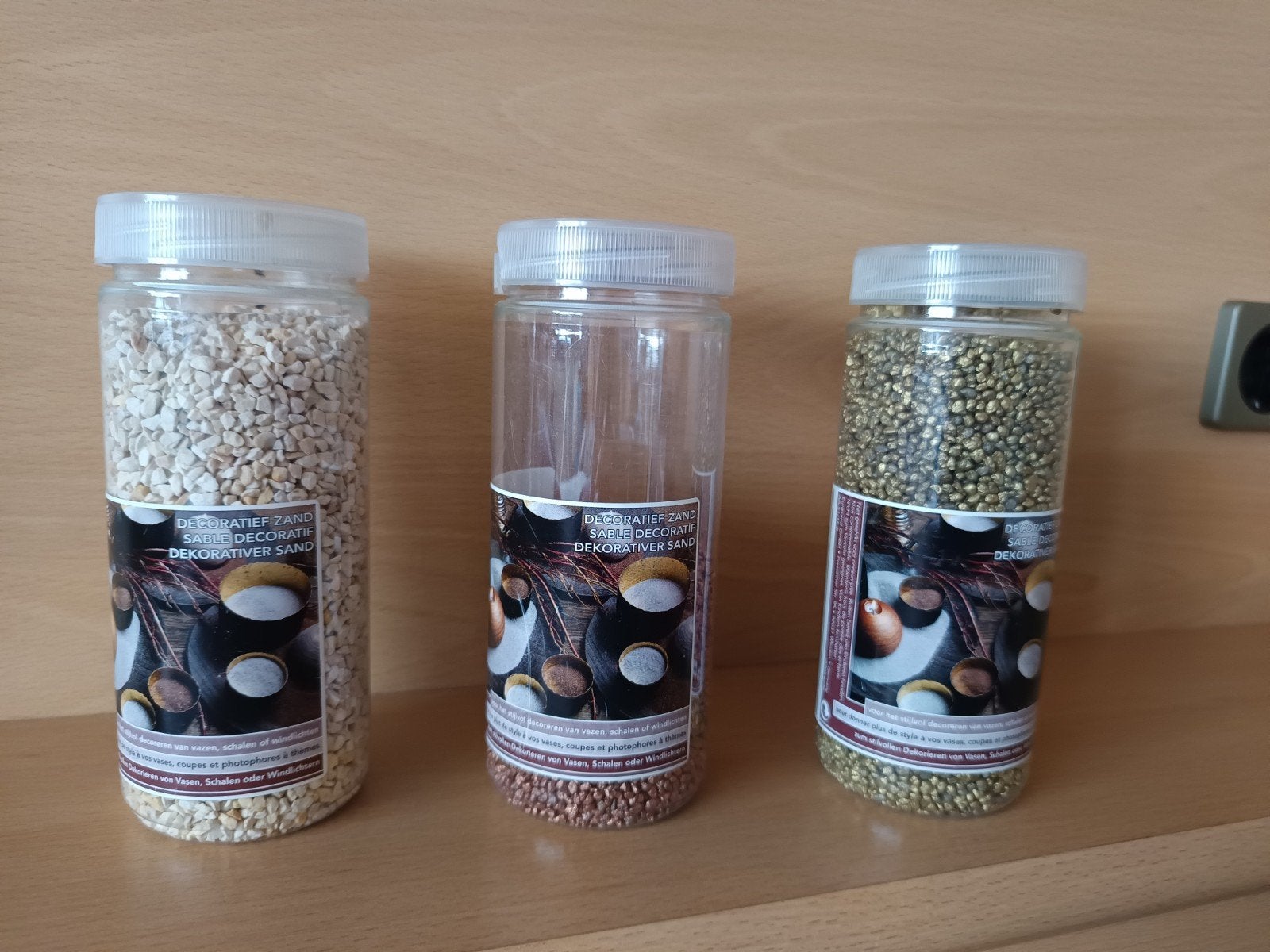 set van 3 decoratieve zandpotten, Huis en Inrichting, Ophalen of Verzenden