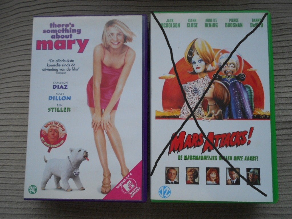originele VHS video komedie, Mary met Cameron Diaz, Cd's en Dvd's, Nederlands ondertiteld, Ophalen of Verzenden, Komedie, VHS