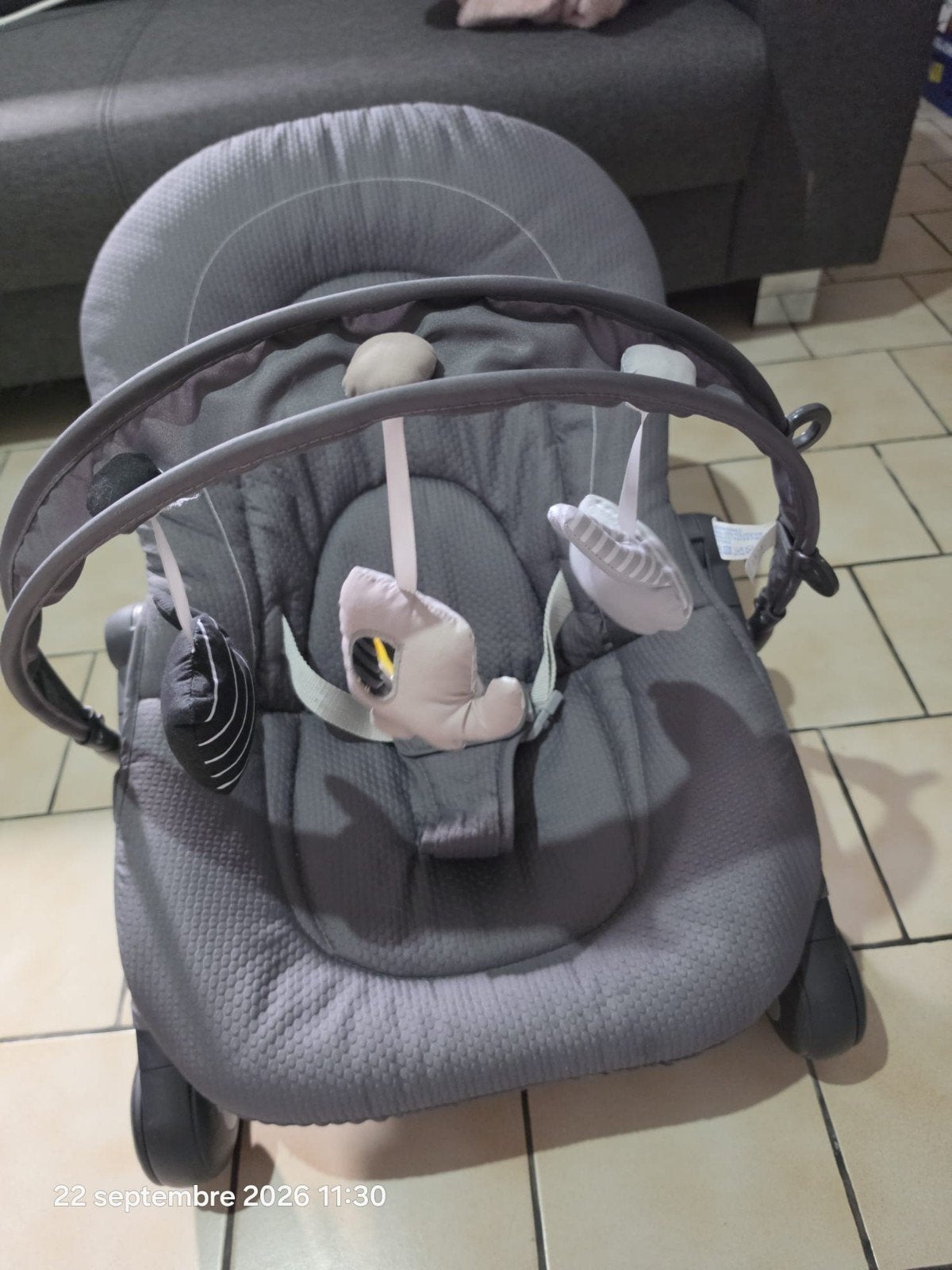 transat évolutif Chicco Hoopla gris, Enlèvement, Comme neuf, Chicco, Avec ceinture(s)