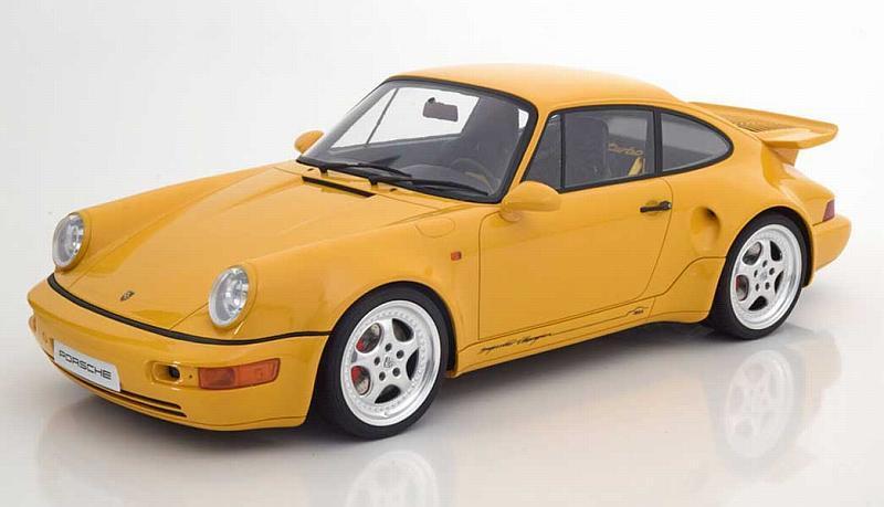 PORSCHE 911 964 TURBO S LEICHTBAU CMR 1/12 CMR12018 GEEL, Enlèvement ou Envoi, Utilisé, 1:9 à 1:12, Voiture