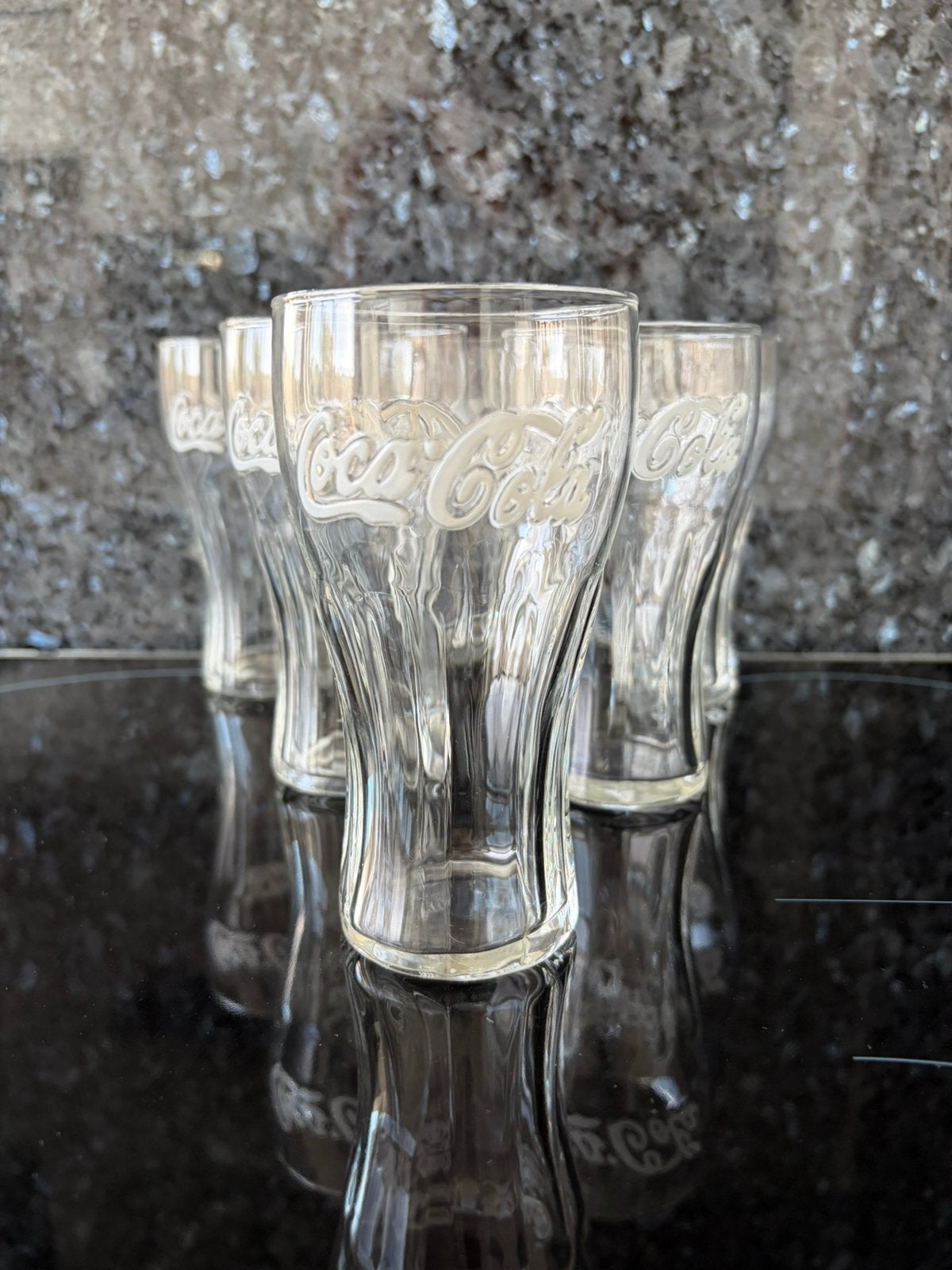 Coca Cola glazen 6 stuks, Verzamelen, Ophalen, Zo goed als nieuw