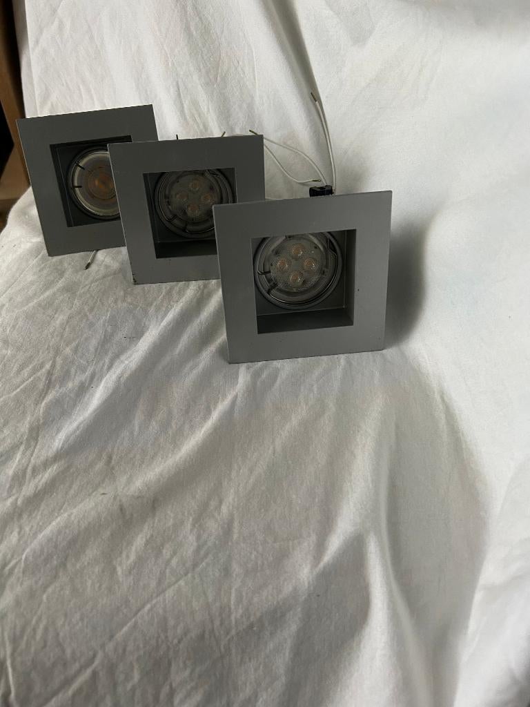 Spot encastrable - 3 pièces, LED, Enlèvement, Utilisé, Métal ou Aluminium