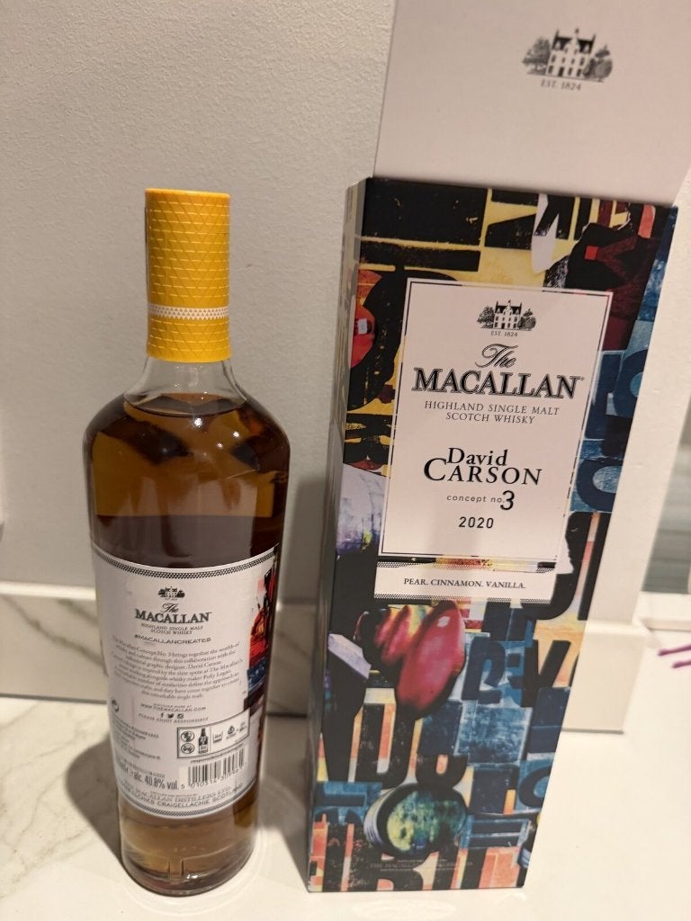Macallan Concept No 3 David Carson 2020 70cl ongeopend, Verzamelen, Overige gebieden, Overige typen, Nieuw, Ophalen of Verzenden