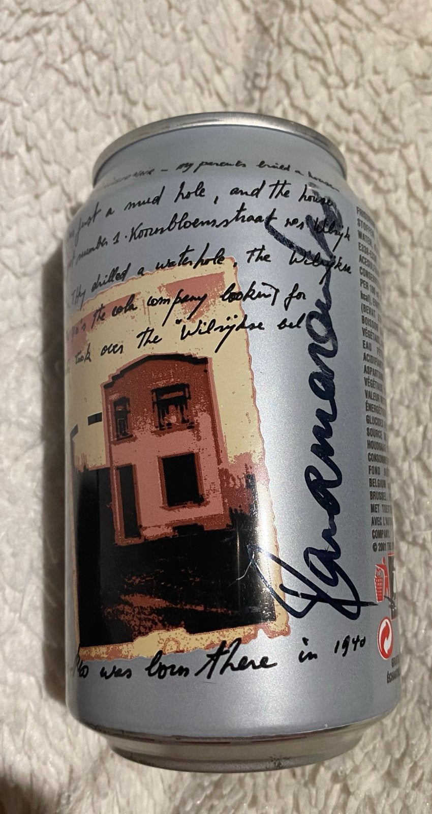 Coca-cola blik Panamarenko gesigneerd, Ophalen of Verzenden