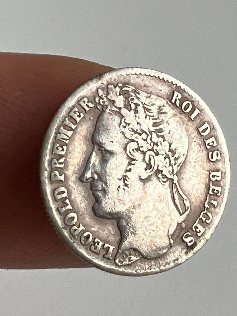 Belgie 1/4 Franc 1844 * zilver, Ophalen, Zilver