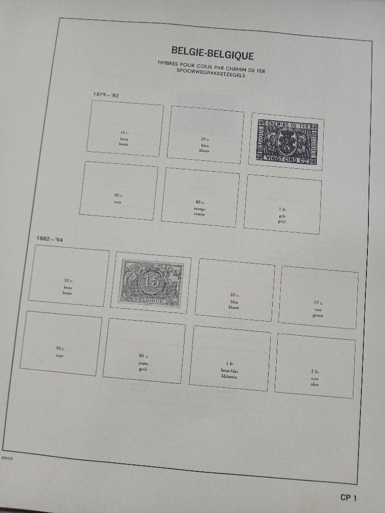 DAVO België bladen voor spoorwegels, Ophalen of Verzenden, Verzamelalbum