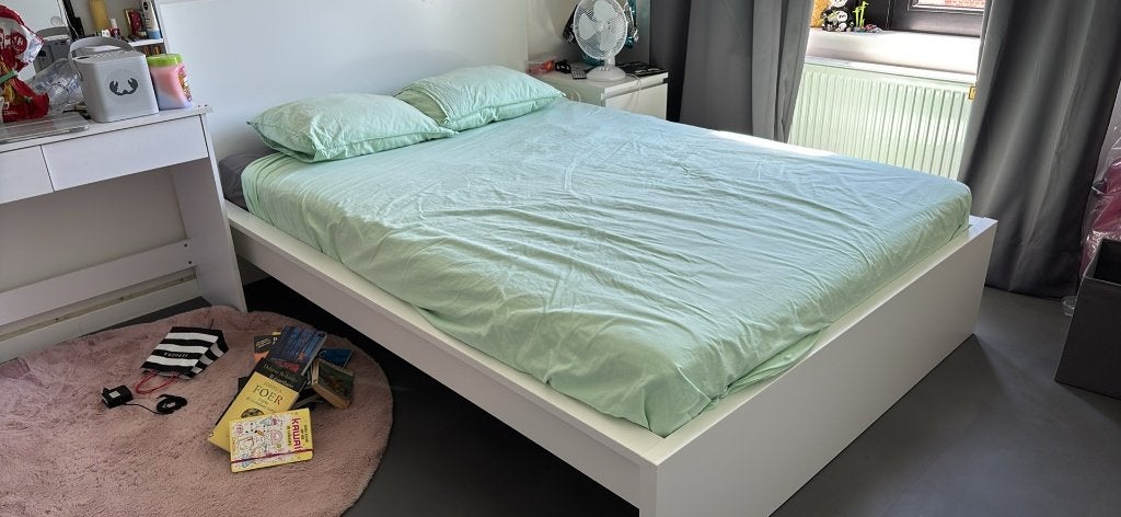 lit 140, Gris, Queen size, 140 cm, Enlèvement