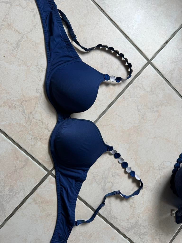 BH Marie Jo EU 80cup B Laventure blauw weinig gedragen, Kleding | Dames, Ondergoed en Lingerie, Ophalen of Verzenden, Blauw, BH